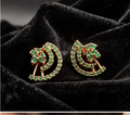Emerald Arc Studs — Indo-Western earrings, Papa Diaries Malta