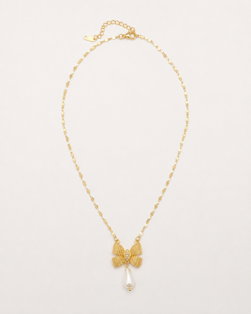 Pearl Bow Necklace — Indo-Western necklace, Papa Diaries Malta (view 4)