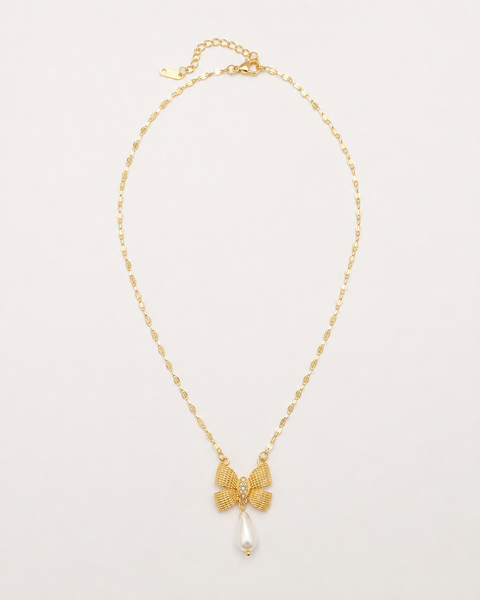 Pearl Bow Necklace — Indo-Western necklace, Papa Diaries Malta (view 4)