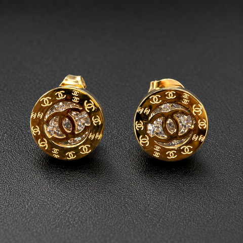 Orbit Monogram Studs — Indo-Western earrings, Papa Diaries Malta (view 3)