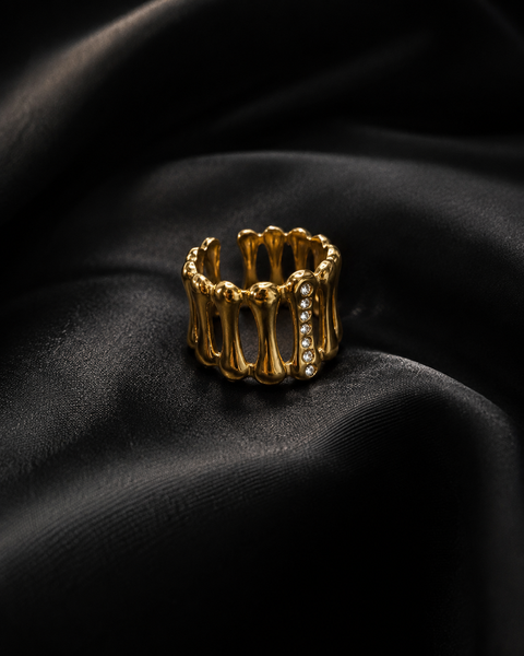 Sculpted Spark Ring — Indo-Western ring, Papa Diaries Malta (view 3)