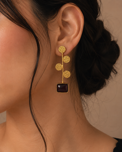 Gul Branch Earrings — Indo-Western earrings, Papa Diaries Malta (view 4)
