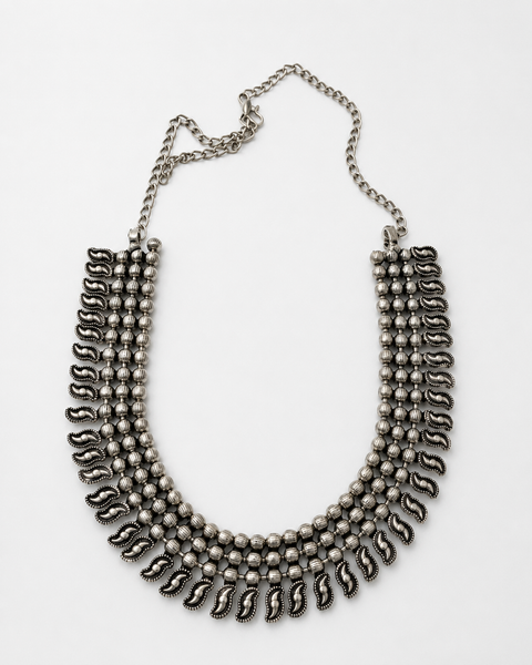Paisley Armour Necklace — Indo-Western necklace, Papa Diaries Malta (view 4)