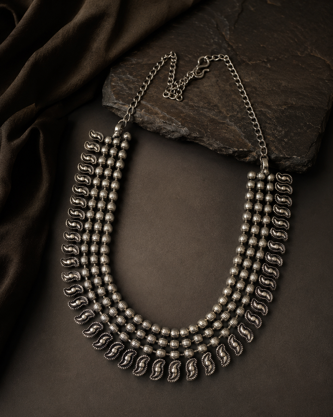 Paisley Armour Necklace — Indo-Western necklace, Papa Diaries Malta