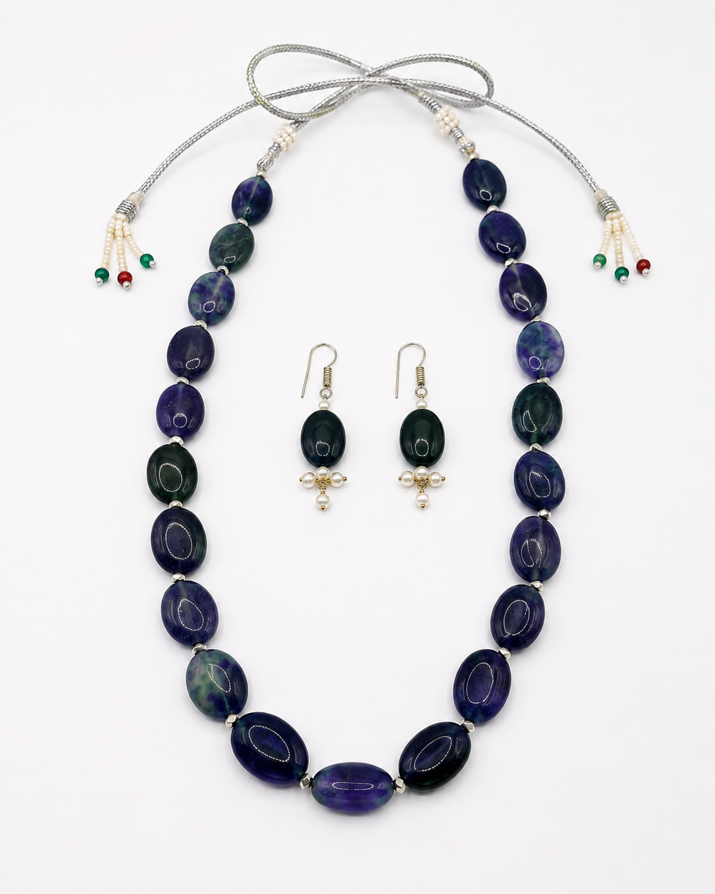 Midnight Tide Bead Set — Indo-Western jewellery set, Papa Diaries Malta (view 4)