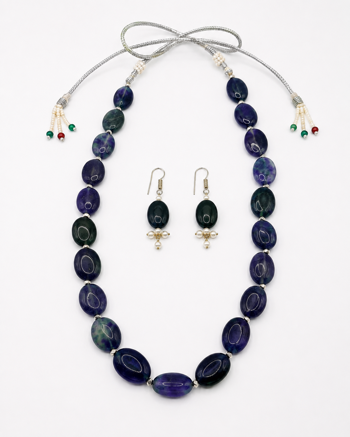 Midnight Tide Bead Set — Indo-Western jewellery set, Papa Diaries Malta (view 4)