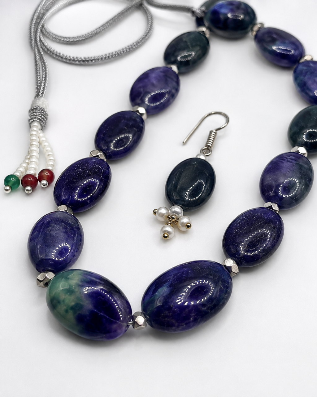 Midnight Tide Bead Set — Indo-Western jewellery set, Papa Diaries Malta (view 2)