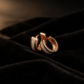 Rosé Pavé Huggies — Indo-Western earrings, Papa Diaries Malta