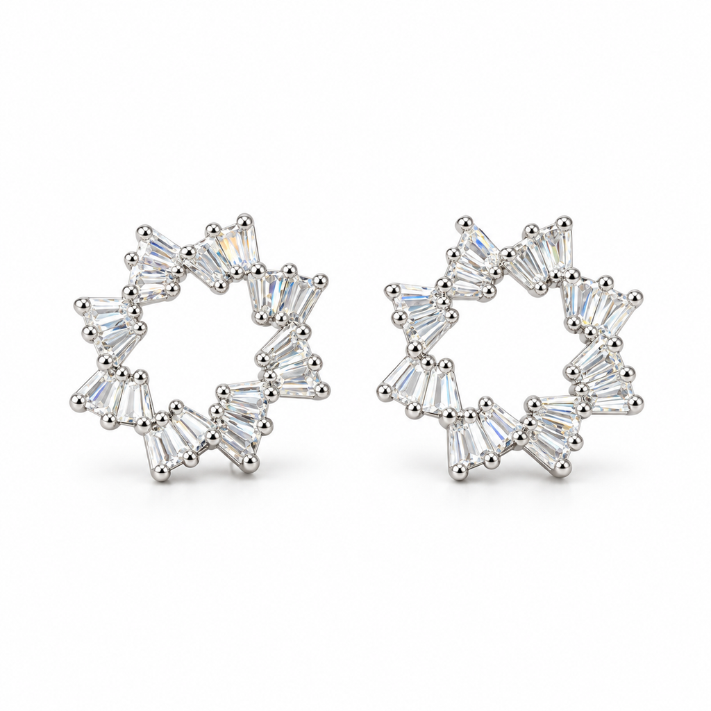 Crystal Wreath Studs — Indo-Western earrings, Papa Diaries Malta (view 2)