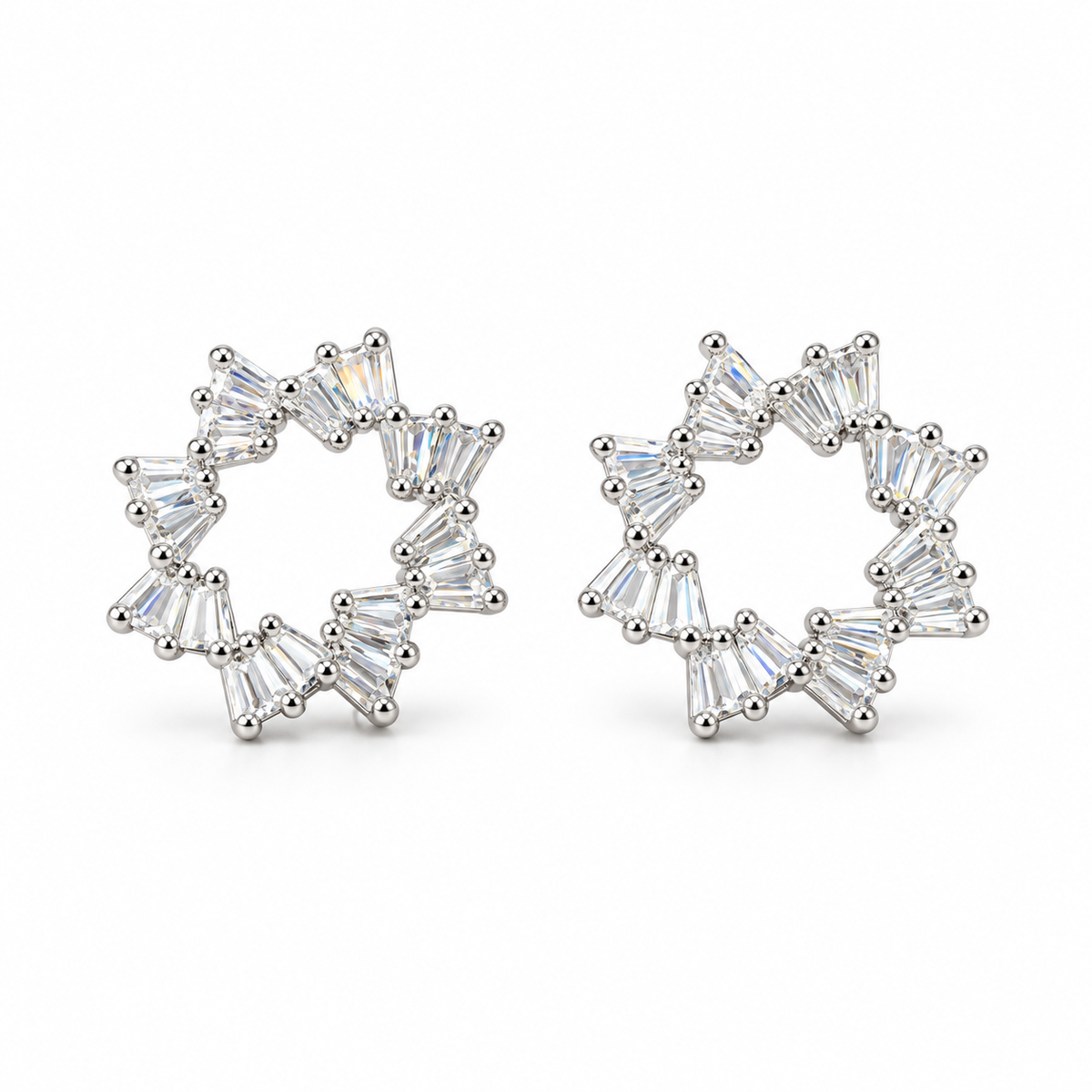Crystal Wreath Studs — Indo-Western earrings, Papa Diaries Malta (view 2)