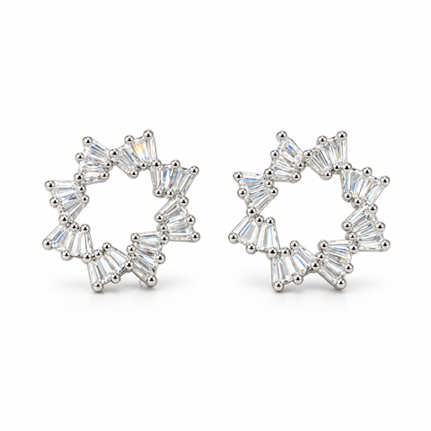 Crystal Wreath Studs — Indo-Western earrings, Papa Diaries Malta (view 2)