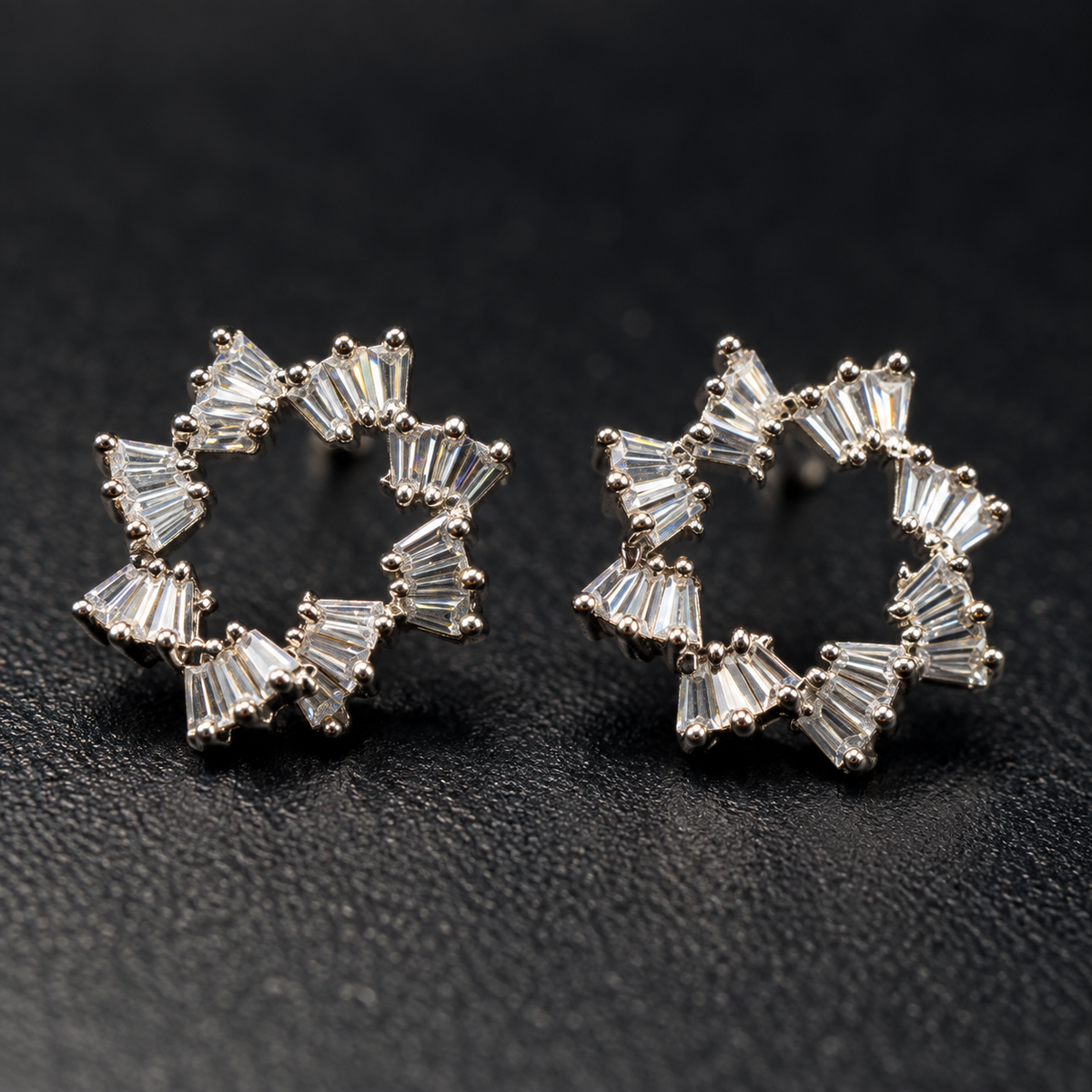 Crystal Wreath Studs — Indo-Western earrings, Papa Diaries Malta (view 3)