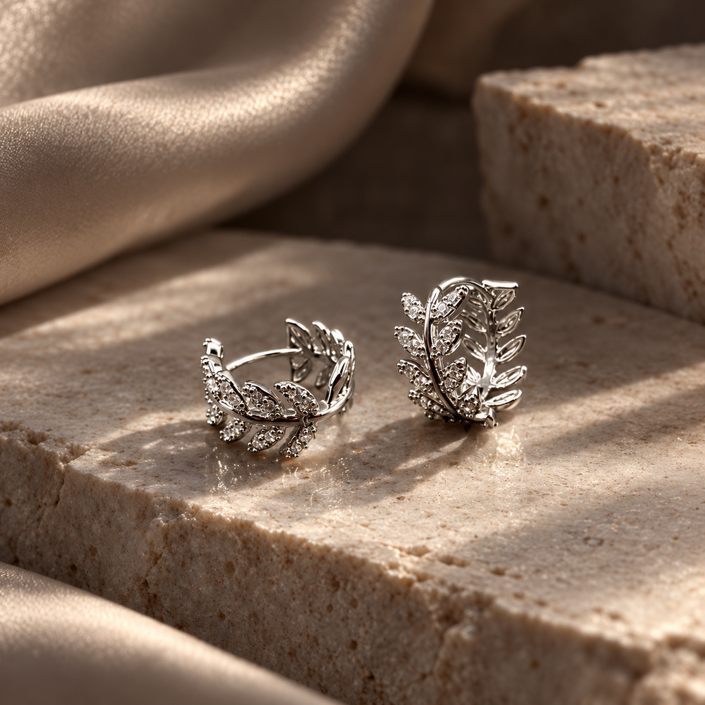 Laurel Spark Studs — Indo-Western earrings, Papa Diaries Malta (view 2)