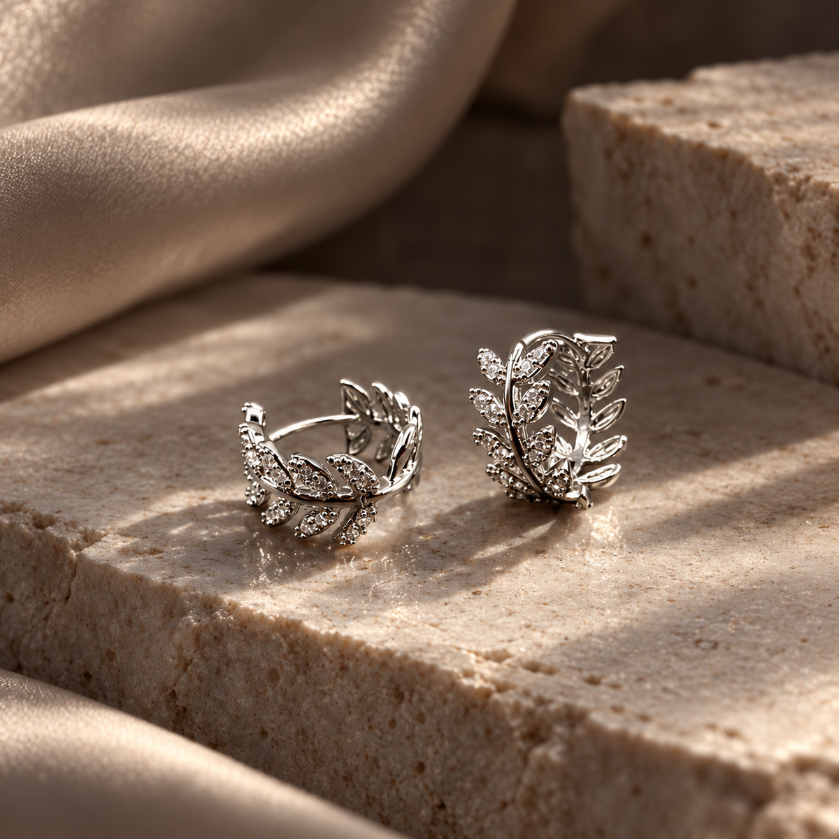 Laurel Spark Studs — Indo-Western earrings, Papa Diaries Malta (view 2)