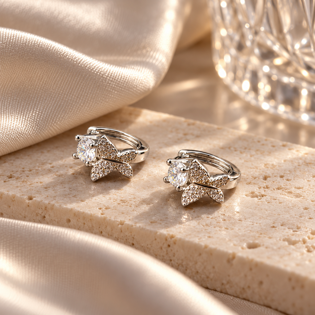 Petite Bloom Studs — Indo-Western earrings, Papa Diaries Malta (view 3)