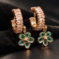 Emerald Blossom Huggies — Indo-Western earrings, Papa Diaries Malta
