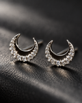 Luna Crescent Studs — Indo-Western earrings, Papa Diaries Malta