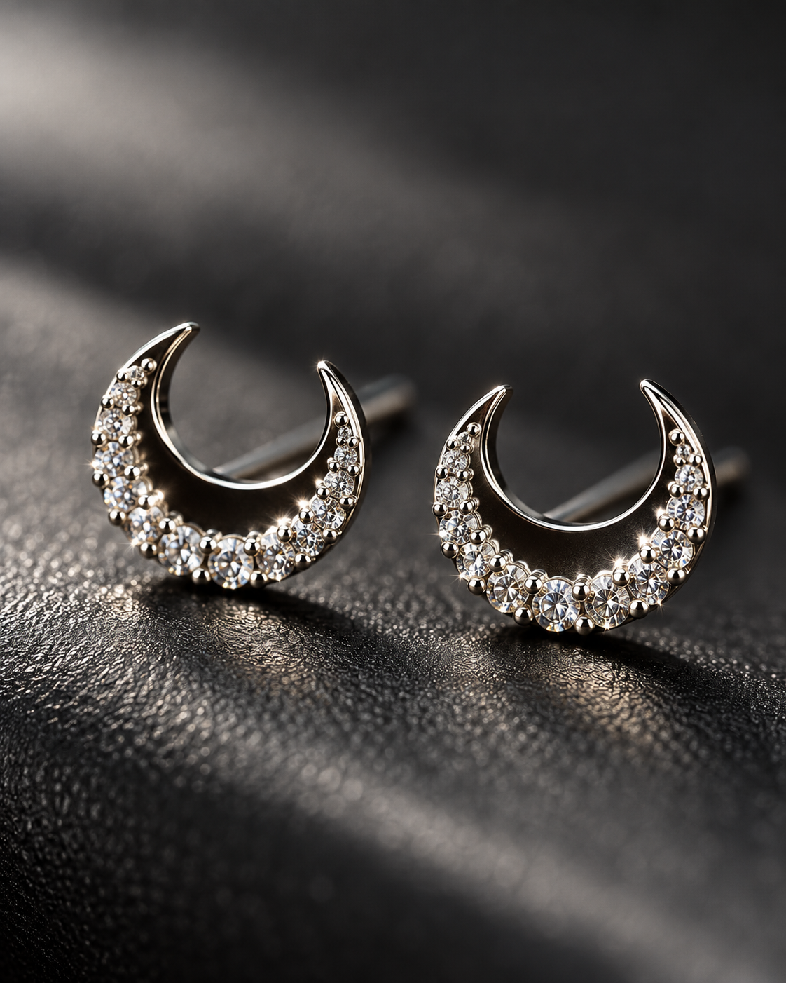 Luna Crescent Studs — Indo-Western earrings, Papa Diaries Malta