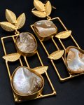 Shellleaf Frame Earrings — Indo-Western earrings, Papa Diaries Malta
