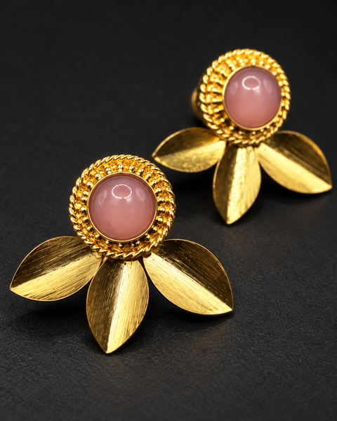Blush Petal Earrings — Indo-Western earrings, Papa Diaries Malta (view 3)