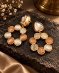Ivory Shell Cascade Earrings — Indo-Western earrings, Papa Diaries Malta