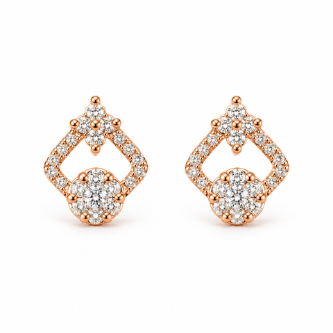 Rosé Geometry Studs — Indo-Western earrings, Papa Diaries Malta (view 3)