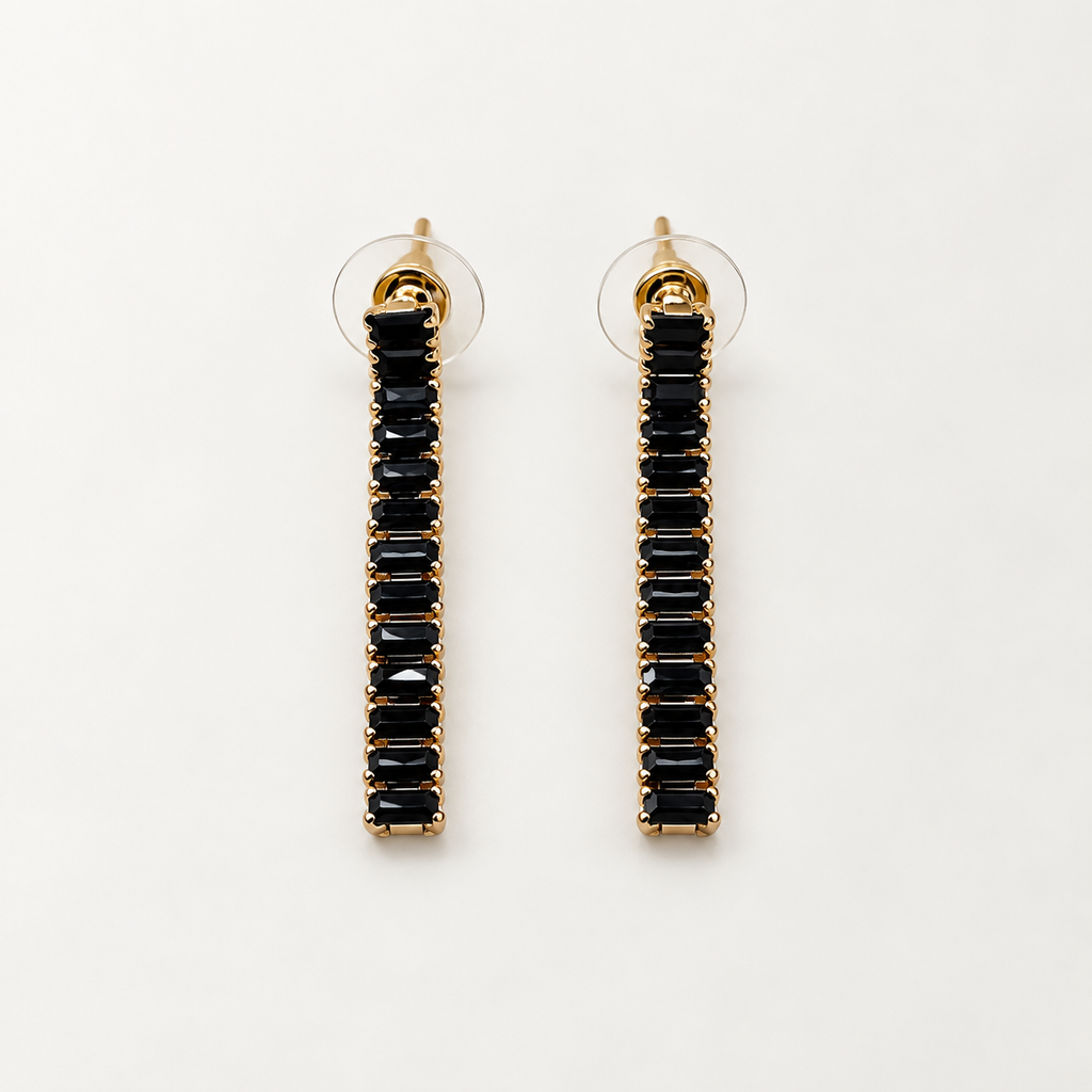Noir Line Drops — Indo-Western earrings, Papa Diaries Malta