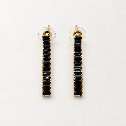Noir Line Drops — Indo-Western earrings, Papa Diaries Malta