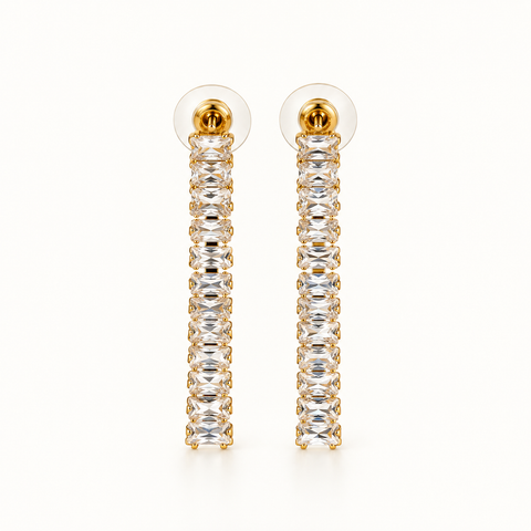 Crystal Line Drops — Indo-Western earrings, Papa Diaries Malta (view 2)