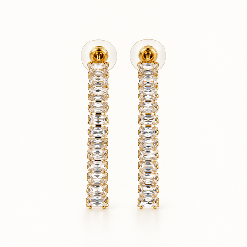Crystal Line Drops — Indo-Western earrings, Papa Diaries Malta (view 2)