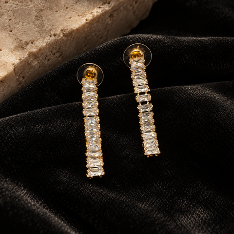 Crystal Line Drops — Indo-Western earrings, Papa Diaries Malta (view 3)