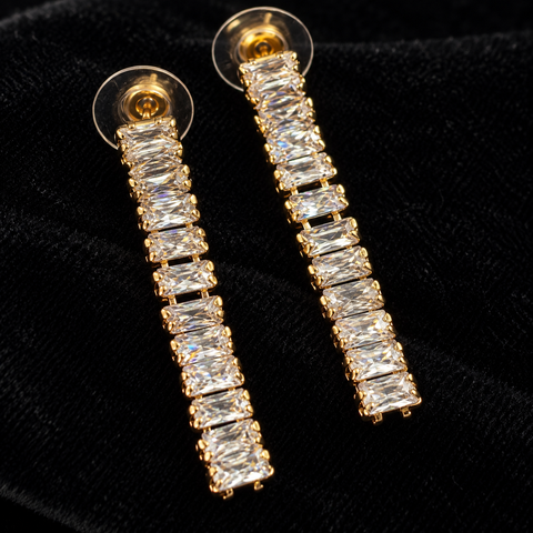 Crystal Line Drops — Indo-Western earrings, Papa Diaries Malta