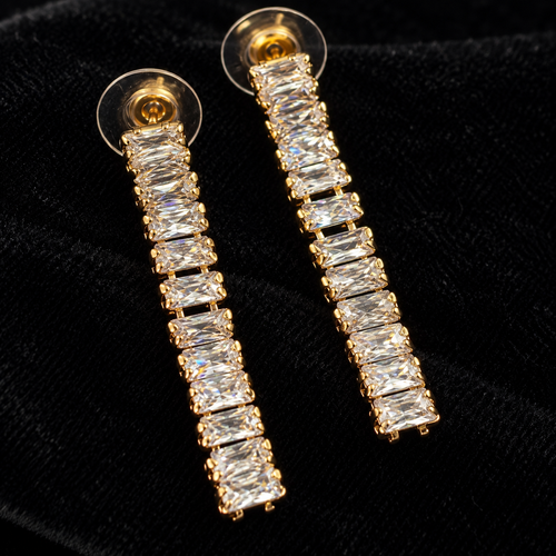 Crystal Line Drops — Indo-Western earrings, Papa Diaries Malta