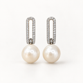 Pearl Line Drop Earrings — Indo-Western earrings, Papa Diaries Malta