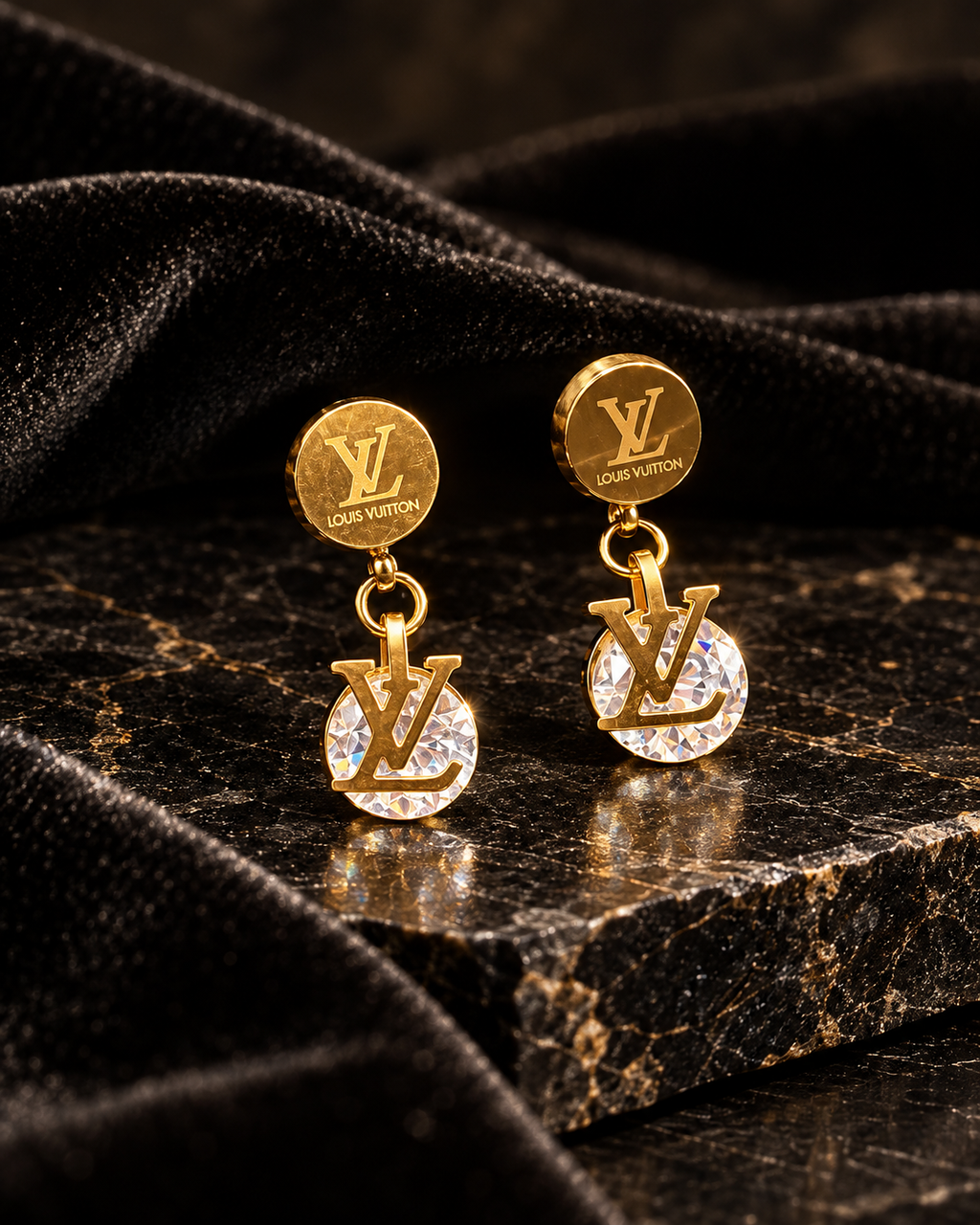 Gilded Charm Drop Earrings