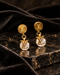 Gilded Charm Drop Earrings