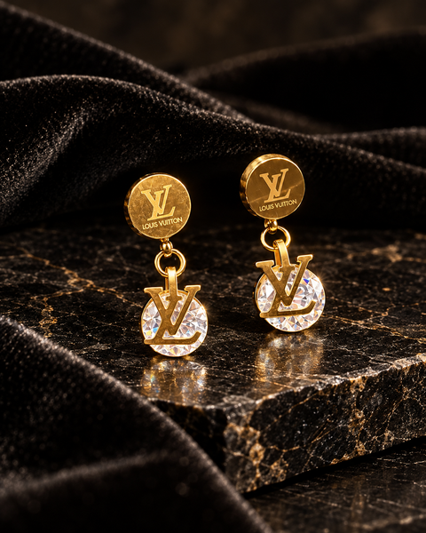 Gilded Charm Drop Earrings
