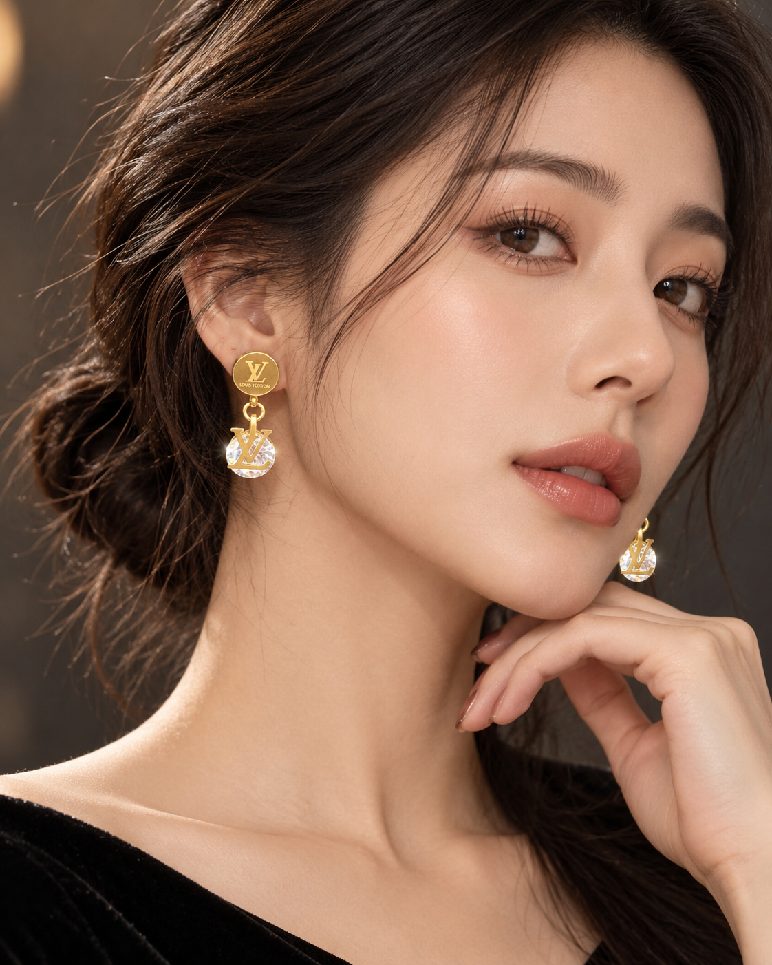 Gilded Charm Drop Earrings