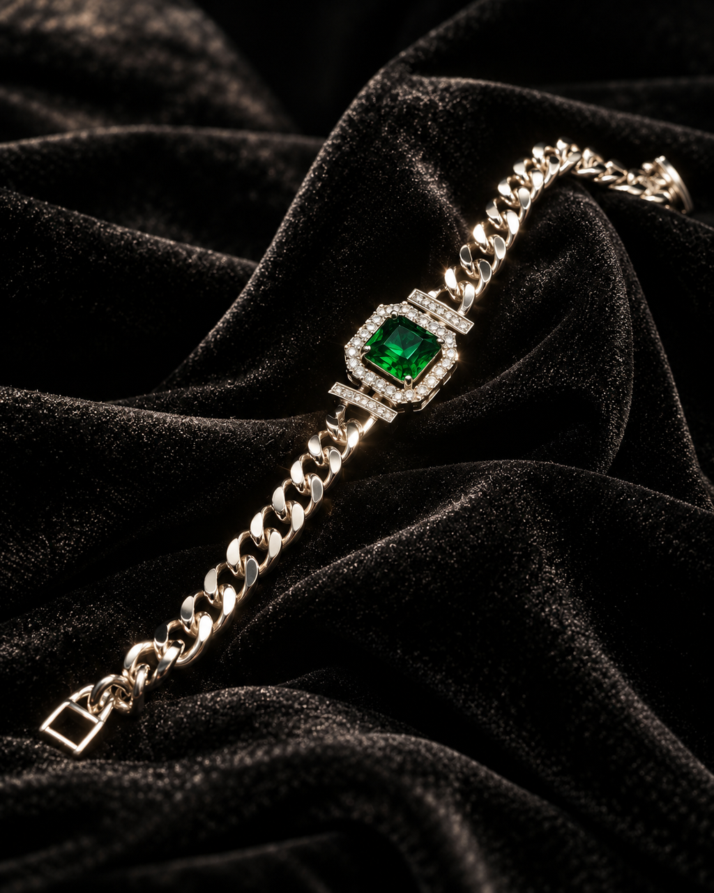 Emerald Chain Bracelet