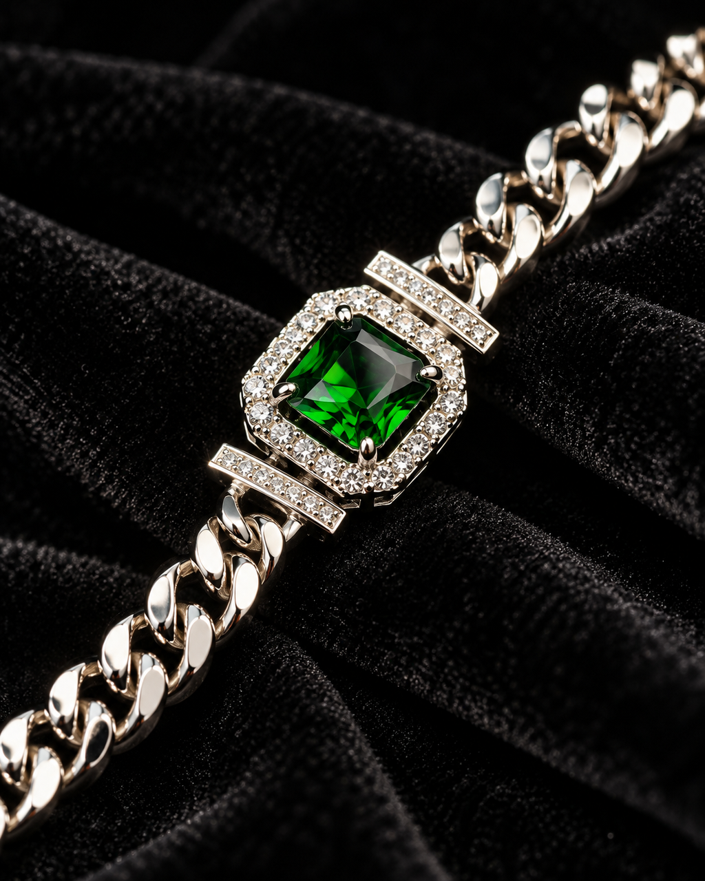 Emerald Chain Bracelet