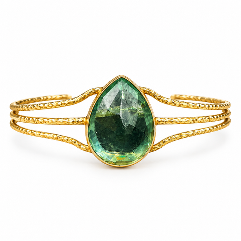 Faceted Teardrop Cuff