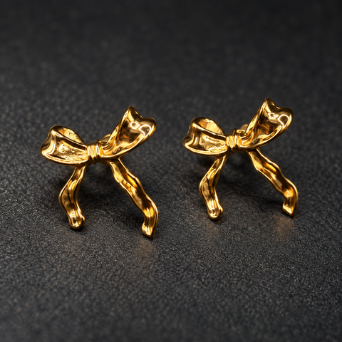 Ribbon Bow Studs