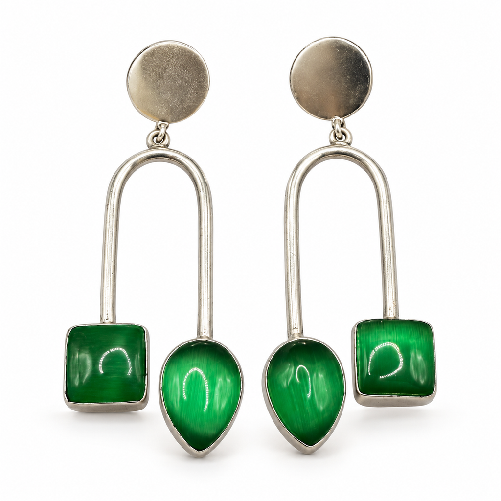 Emerald Frame Earrings