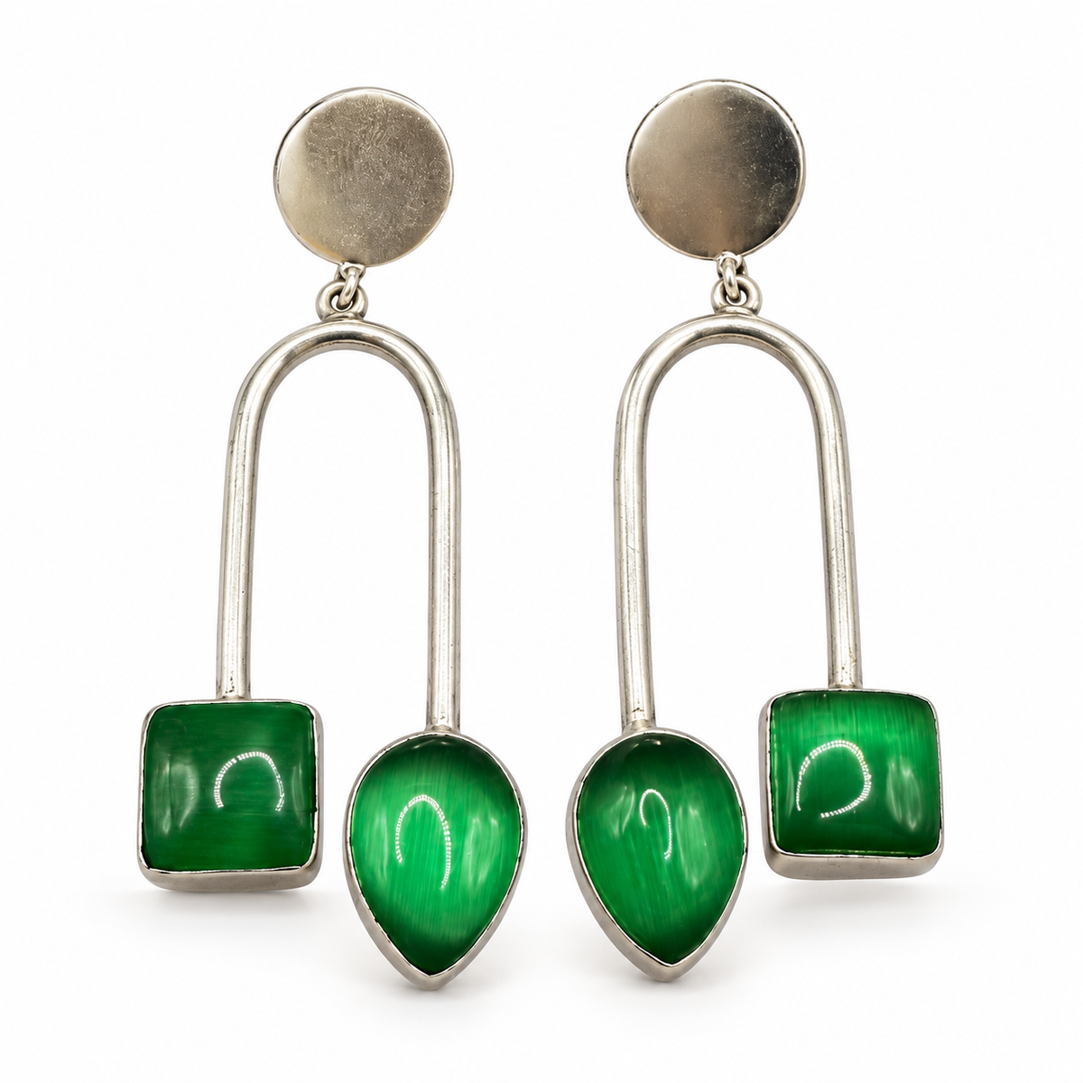 Emerald Frame Earrings