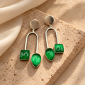 Emerald Frame Earrings