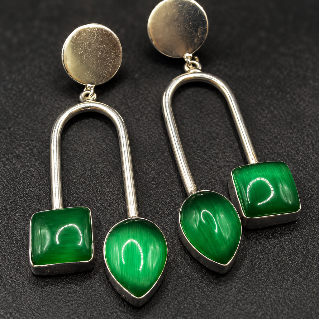Emerald Frame Earrings