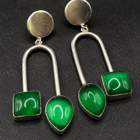 Emerald Frame Earrings