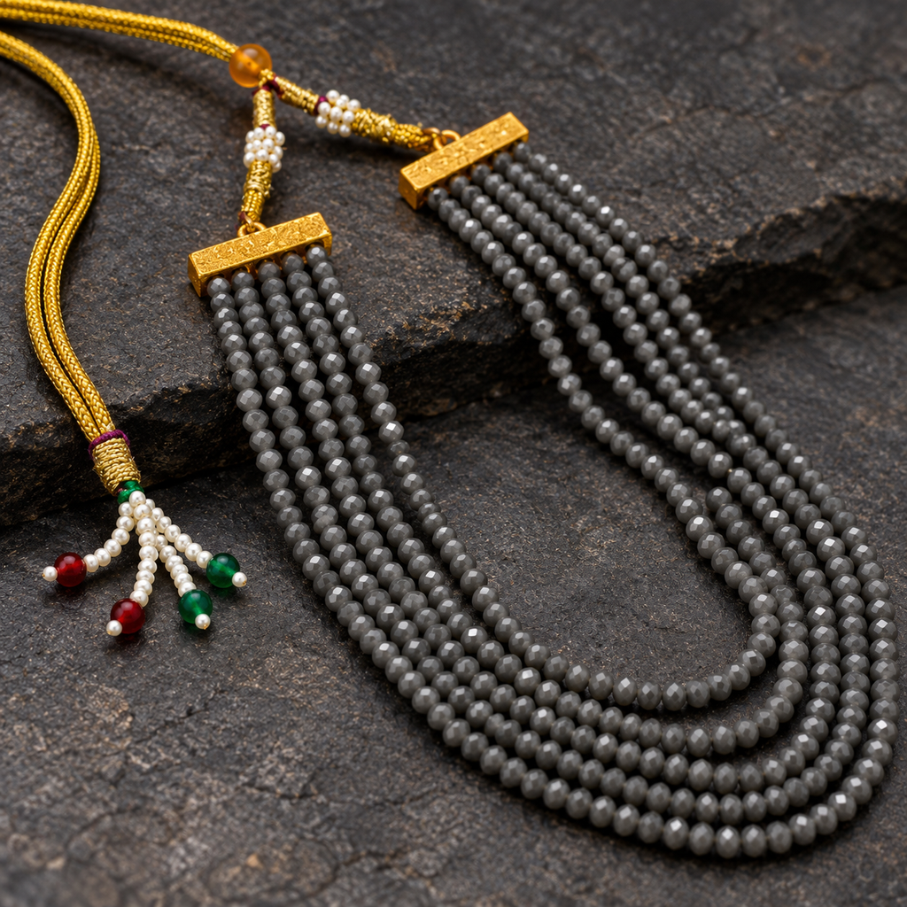 Grey Mist Bead Necklace