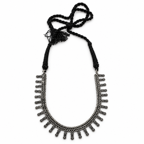Oxidised Fringe Necklace