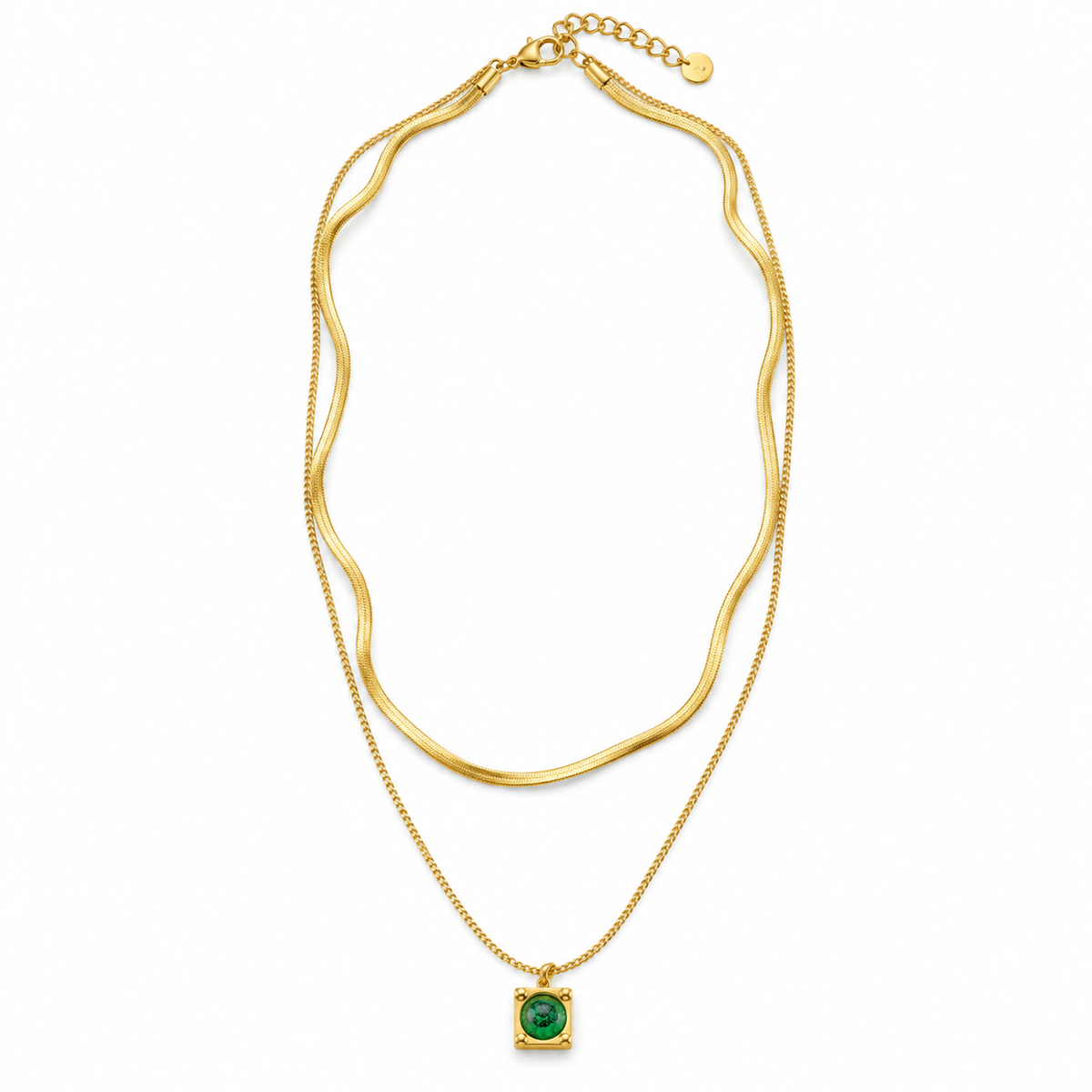 Emerald Layer Necklace